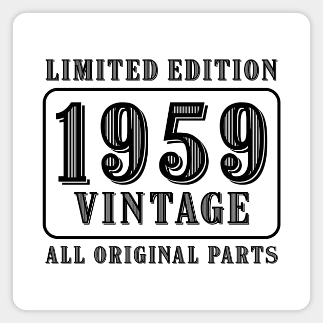 All original parts vintage 1959 limited edition birthday Sticker by colorsplash